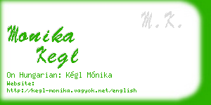 monika kegl business card